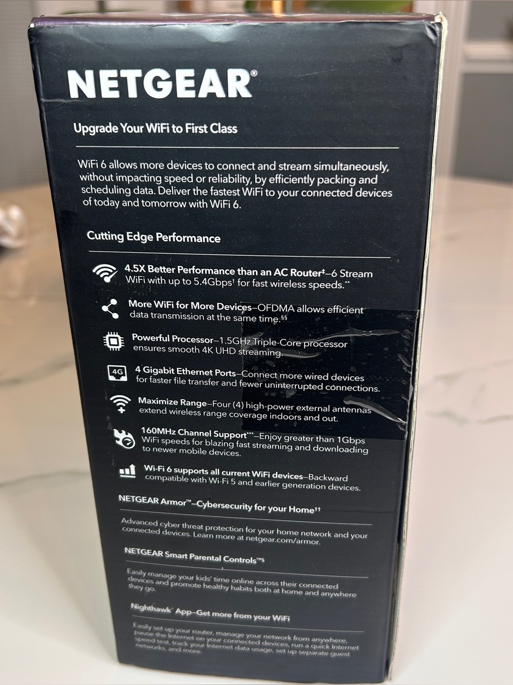 NETGEAR RAX50-100NAR Nighthawk 6-Stream AX5400 WiFi Router - Picture 15 of 15